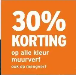 GAMMA 30% KORTING op alle kleur muurverf aanbieding