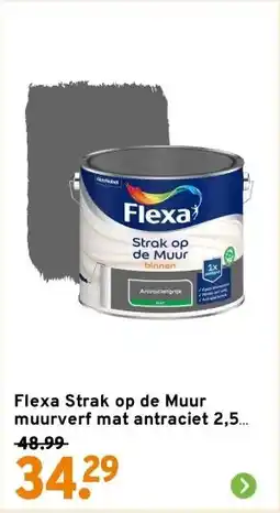 GAMMA Flexa Strak op de Muur muurverf mat antraciet 2,5 liter aanbieding