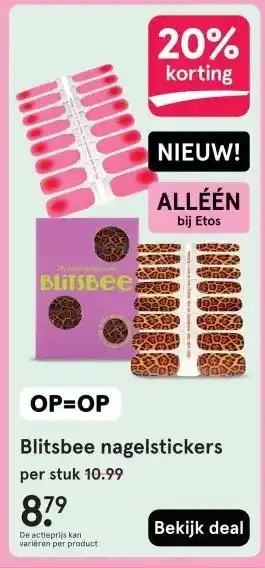 Etos Blitsbee nagelstickers aanbieding