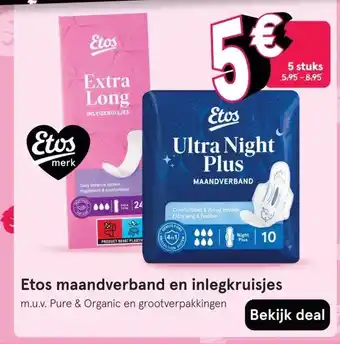 Etos Etos maandverband en inlegkruisjes aanbieding