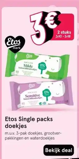 Etos Etos Single packs doekjes aanbieding