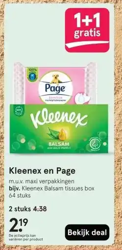 Etos Kleenex en Page aanbieding
