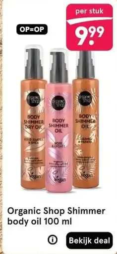 Etos Organic Shop Shimmer body oil 100 ml aanbieding