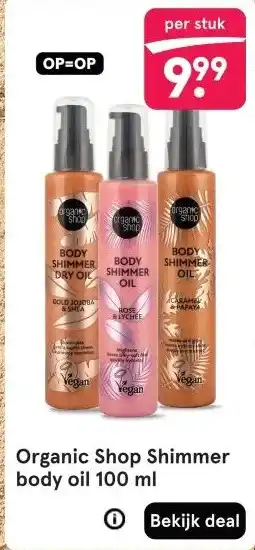 Etos Organic Shop Shimmer body oil 100 ml aanbieding