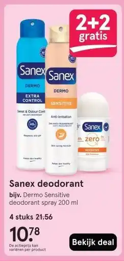 Etos Sanex deodorant aanbieding