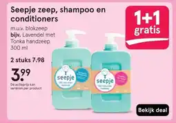 Etos Seepje zeep, shampoo en conditioners aanbieding