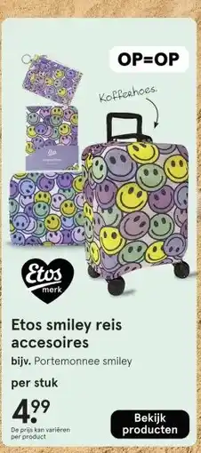 Etos Etos smiley reis accesoires aanbieding