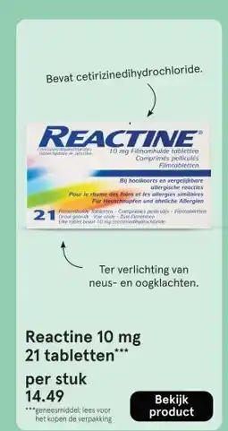 Etos Reactine 10 mg 21 tabletten*** aanbieding