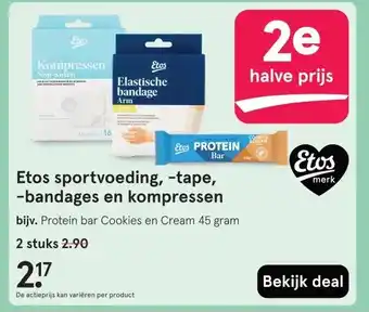 Etos Etos sportvoeding, -tape, -bandages en kompressen aanbieding