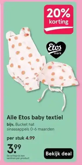 Etos Alle Etos baby textiel aanbieding