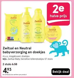 Etos Zwitsal en Neutral babyverzorging en doekjes aanbieding