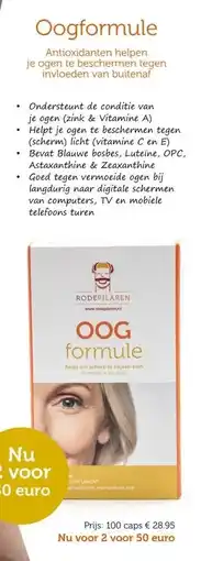 De Rode Pilaren Oogformule aanbieding