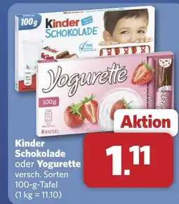 Combi BRIEGEL Kinder Schokolade oder Yogurette aanbieding