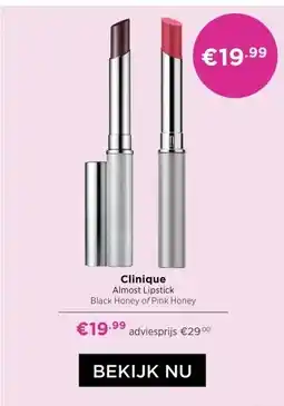 ICI Paris XL Clinique Almost Lipstick Black Honey of Pink Honey aanbieding