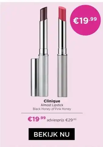 ICI Paris XL Clinique Almost Lipstick Black Honey of Pink Honey aanbieding