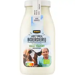 Jumbo Jumbo Direct van de Boerderij Biologische Volle Yoghurt 500 g aanbieding