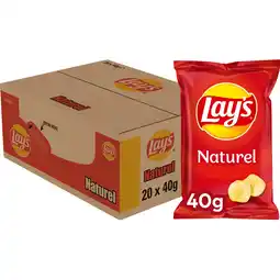 Jumbo Lay's Naturel Chips 20 x 40 g aanbieding