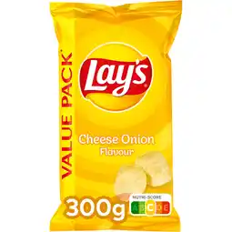 Jumbo Lay's Cheese Onion Chips 300 gr aanbieding