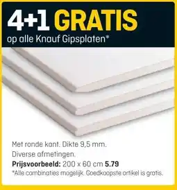 Hubo op alle Knauf Gipsplaten* aanbieding
