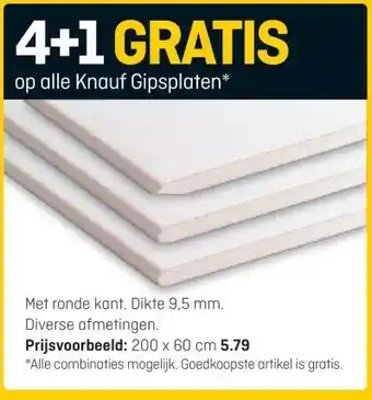 Hubo op alle Knauf Gipsplaten* aanbieding
