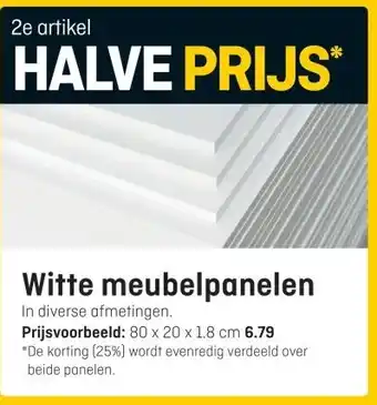 Hubo Witte meubelpanelen aanbieding