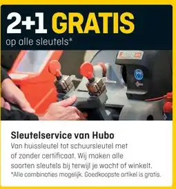 Hubo op alle sleutels* aanbieding