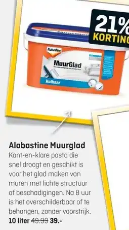 Hubo Alabastine Muurglad aanbieding