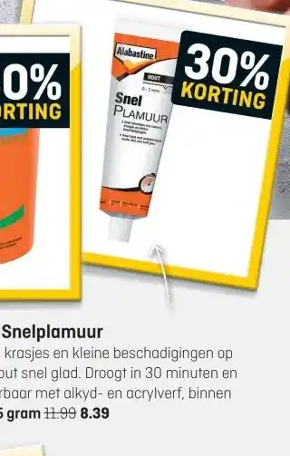 Hubo Alabastine Snelplamuur aanbieding