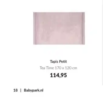 Babypark Tapis Petit Tea Time aanbieding
