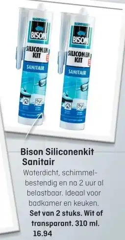 Hubo Bison Siliconenkit Sanitair aanbieding