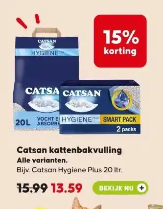 Pets Place Catsan kattenbakvulling aanbieding