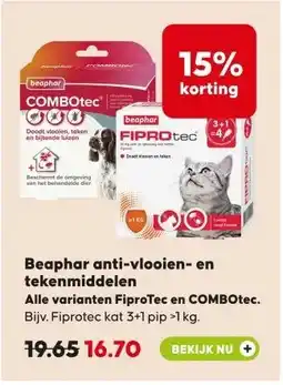 Pets Place Beaphar anti-vlooien- en tekenmiddelen aanbieding