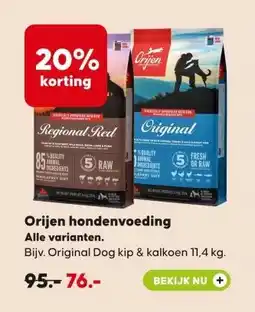 Pets Place Orijen hondenvoeding aanbieding