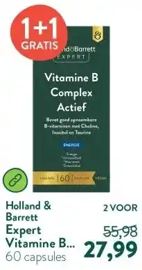 Holland & Barrett Expert Vitamine B Complex Actief aanbieding