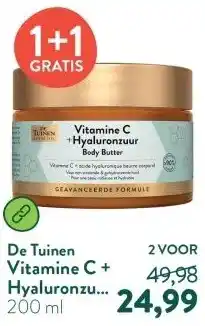 Holland & Barrett Vitamine C + Hyaluronzuur Body Butter aanbieding
