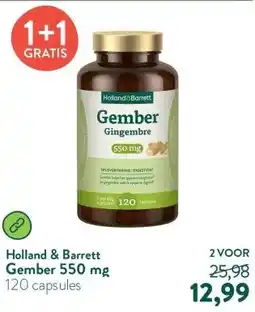 Holland & Barrett Gember 550 mg aanbieding