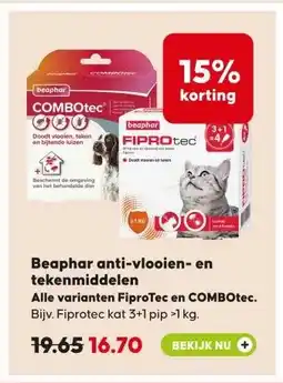 Pets Place Beaphar anti-vlooien- en tekenmiddelen aanbieding