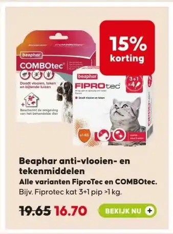 Pets Place Beaphar anti-vlooien- en tekenmiddelen aanbieding