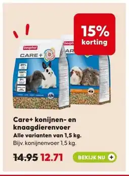Pets Place Care+ konijnen- en knaagdierenvoer aanbieding