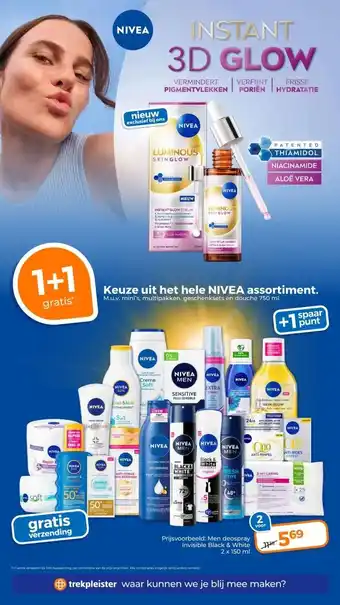 Trekpleister Keuze uit het hele NIVEA assortiment. aanbieding