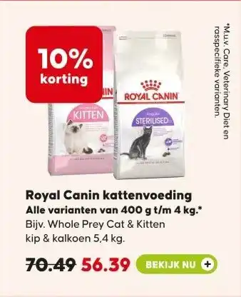 Pets Place Royal Canin kattenvoeding aanbieding