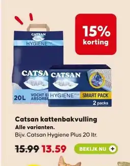 Pets Place Catsan kattenbakvulling aanbieding