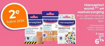Trekpleister Hansaplast wond-*** en voetverzorging M.u.v. sportverzorging en pleisters Second aanbieding