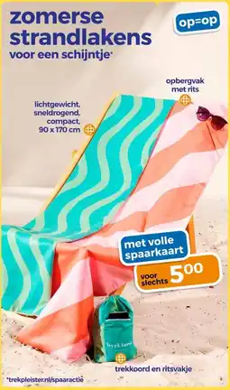 Trekpleister zomerse strandlakens voor een schijntje* aanbieding
