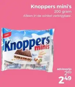 Trekpleister Knoppers mini's 200 gram aanbieding
