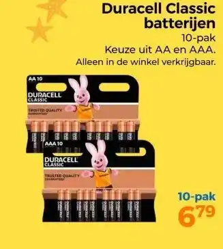 Trekpleister Duracell Classic batterijen 10-pak aanbieding