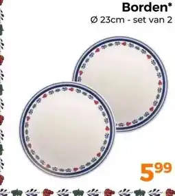 Trekpleister Borden* Ø 23cm - set van 2 aanbieding