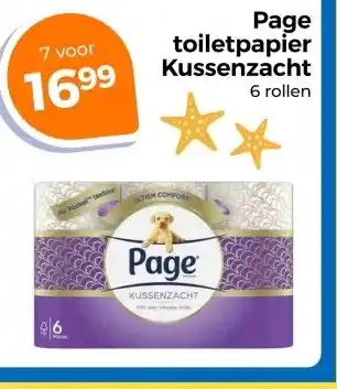 Trekpleister Page toiletpapier Kussenzacht aanbieding
