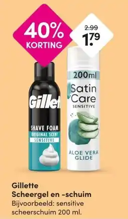 DA Gillette Scheergel en -schuim aanbieding