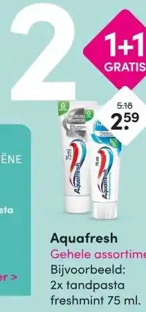 DA Aquafresh Gehele assortiment aanbieding